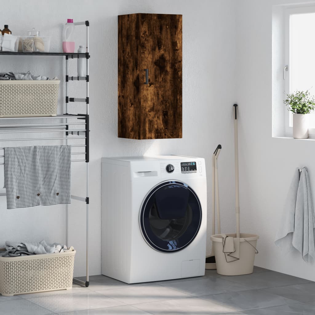 Armoire murale chêne fumé 34,5x34x90 cm - XIOS
