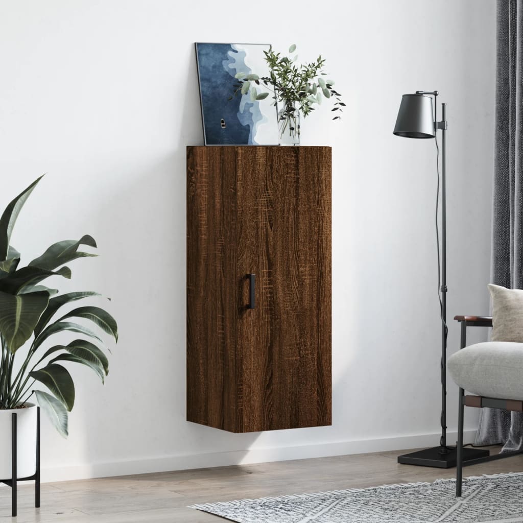 Armoire murale chêne marron 34,5x34x90 cm - XIOS