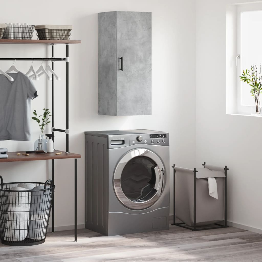 Armoire murale gris béton 34,5x34x90 cm - XIOS