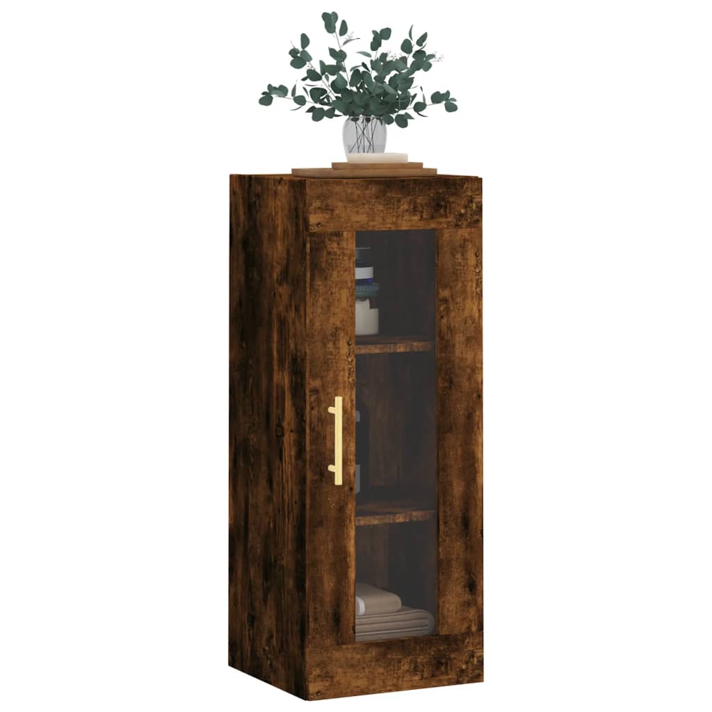 Armoire murale chêne fumé 34,5x34x90 cm - XIOS