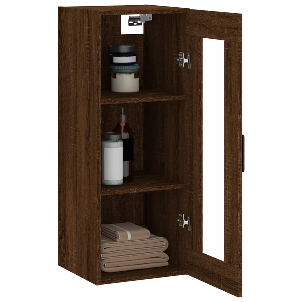 Armoire murale chêne marron 34,5x34x90 cm - XIOS