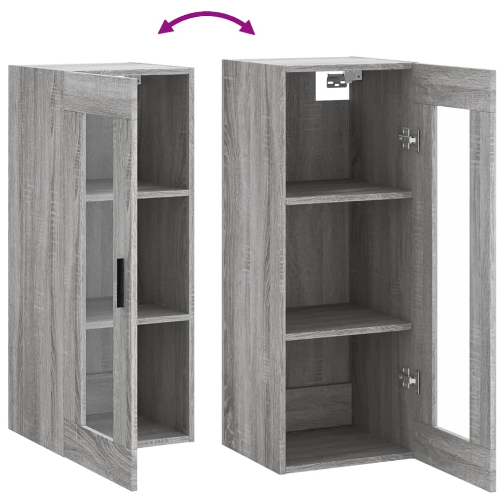 Armoire murale sonoma gris 34,5x34x90 cm - XIOS