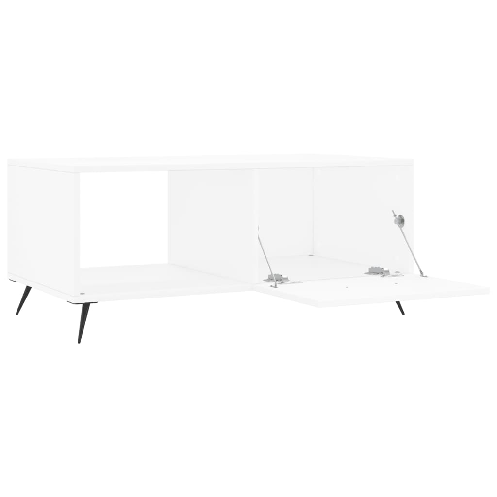 Table basse blanc 90x50x40 cm bois d'ingénierie - XIOS