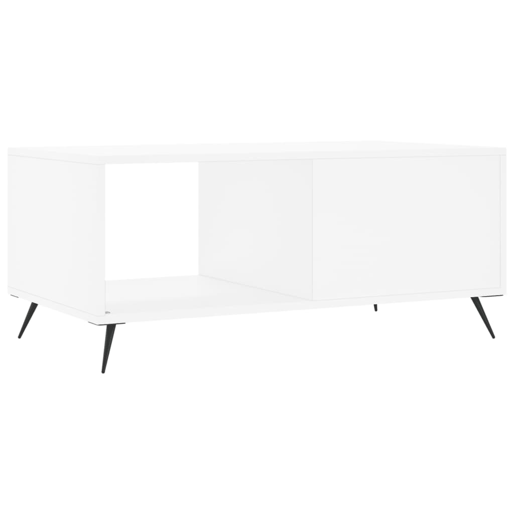 Table basse blanc 90x50x40 cm bois d'ingénierie - XIOS