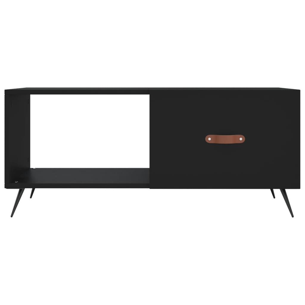 Table basse noir 90x50x40 cm bois d'ingénierie - XIOS