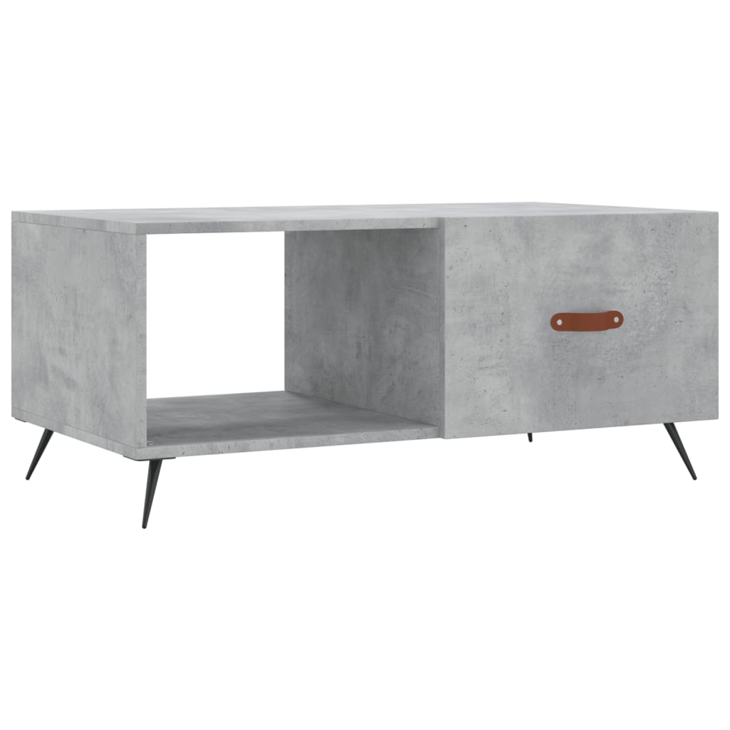 Table basse gris béton 90x50x40 cm bois d'ingénierie - XIOS