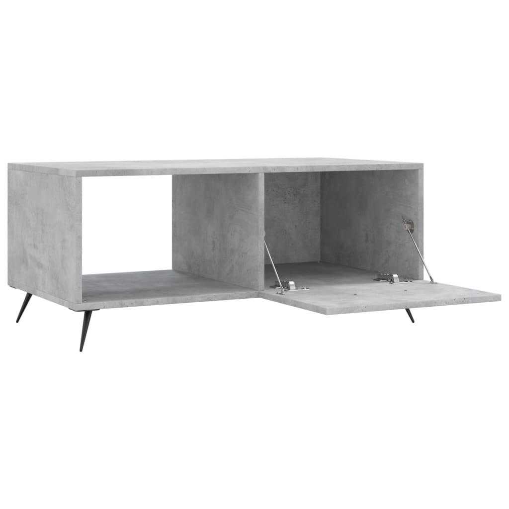 Table basse gris béton 90x50x40 cm bois d'ingénierie - XIOS
