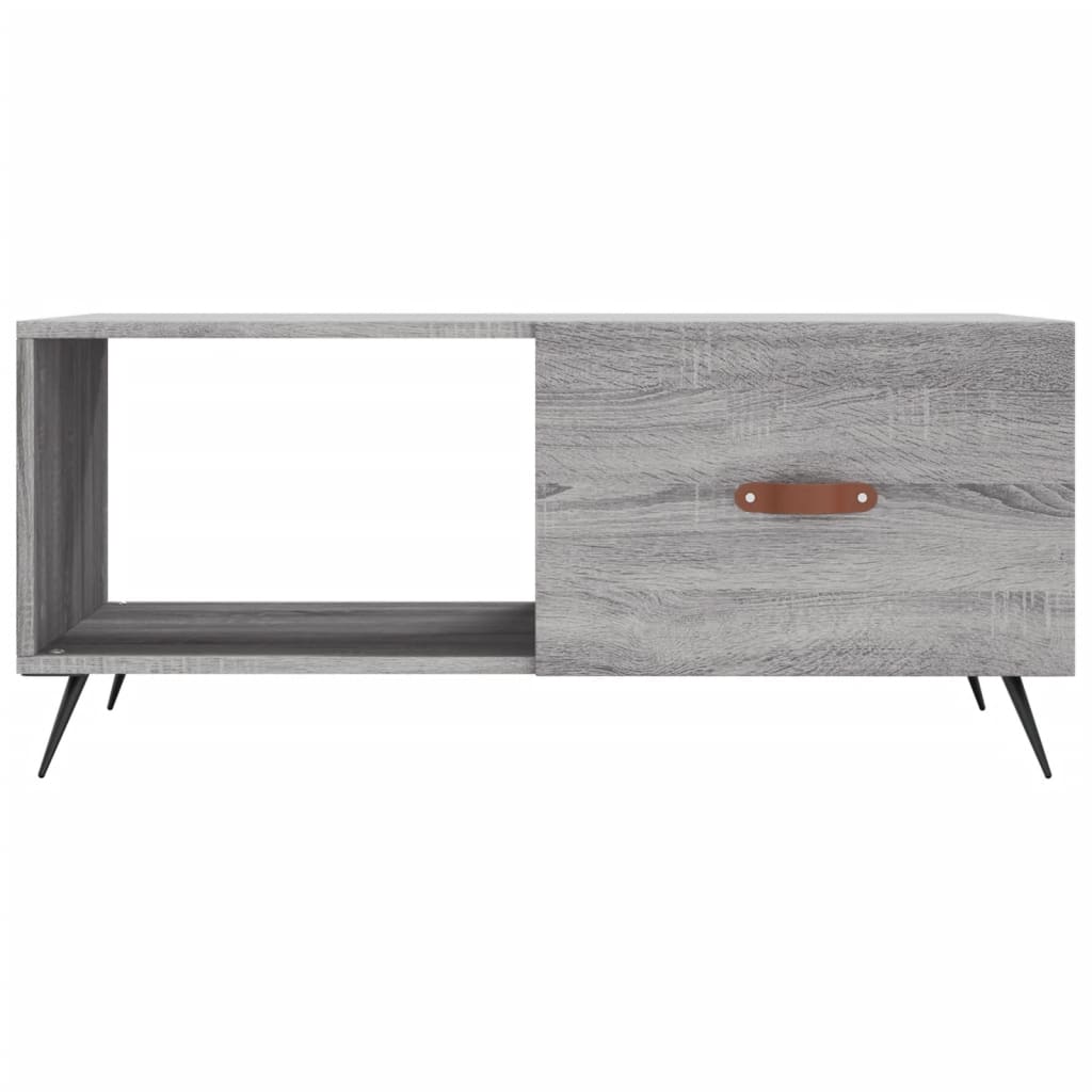 Table basse sonoma gris 90x50x40 cm bois d'ingénierie - XIOS