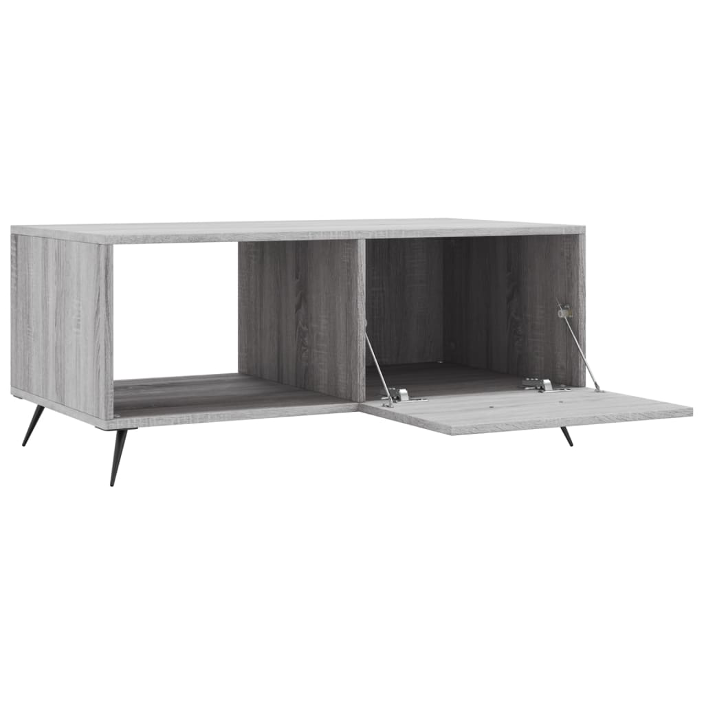 Table basse sonoma gris 90x50x40 cm bois d'ingénierie - XIOS