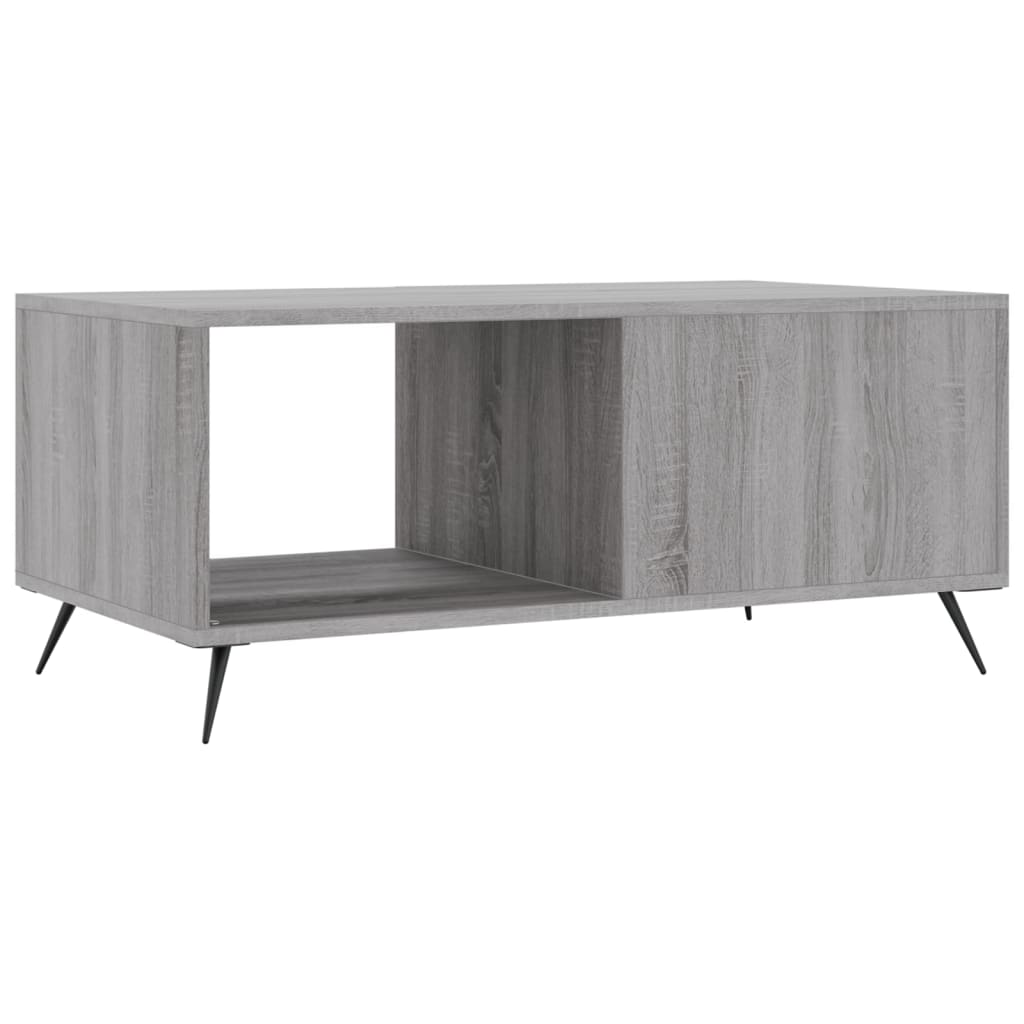 Table basse sonoma gris 90x50x40 cm bois d'ingénierie - XIOS