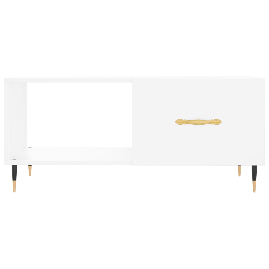 Table basse blanc 90x50x40 cm bois d'ingénierie - XIOS