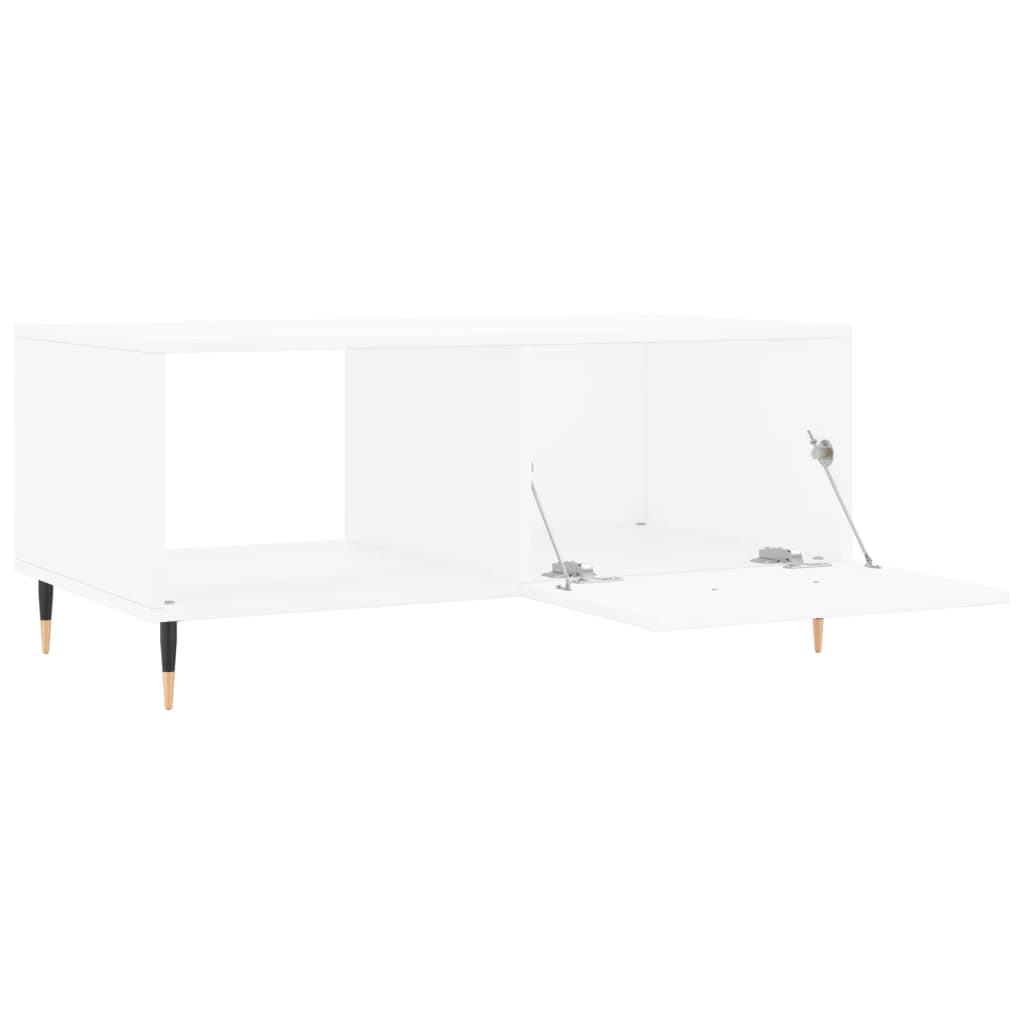 Table basse blanc 90x50x40 cm bois d'ingénierie - XIOS