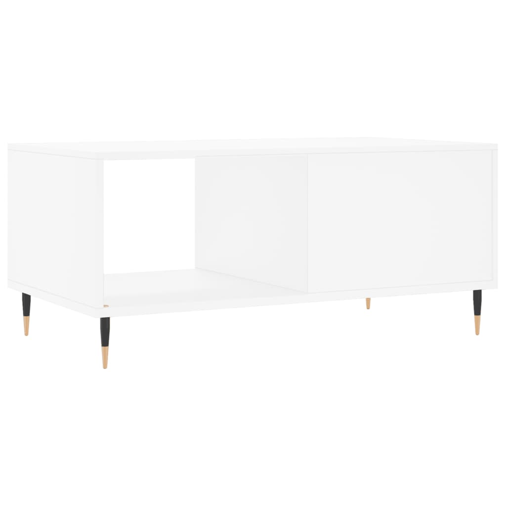 Table basse blanc 90x50x40 cm bois d'ingénierie - XIOS
