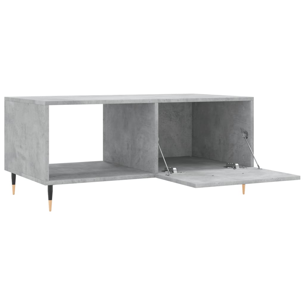 Table basse gris béton 90x50x40 cm bois d'ingénierie - XIOS