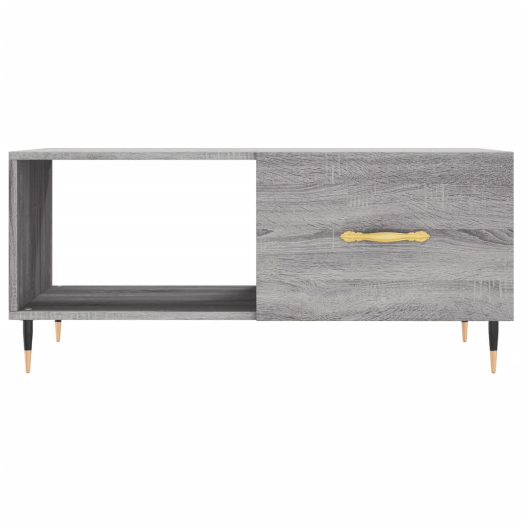 Table basse sonoma gris 90x50x40 cm bois d'ingénierie - XIOS