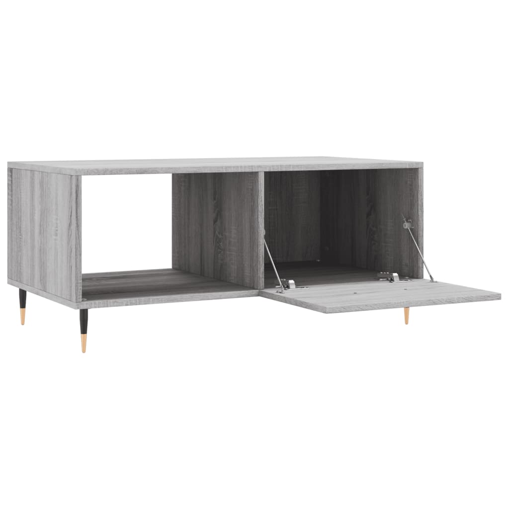 Table basse sonoma gris 90x50x40 cm bois d'ingénierie - XIOS