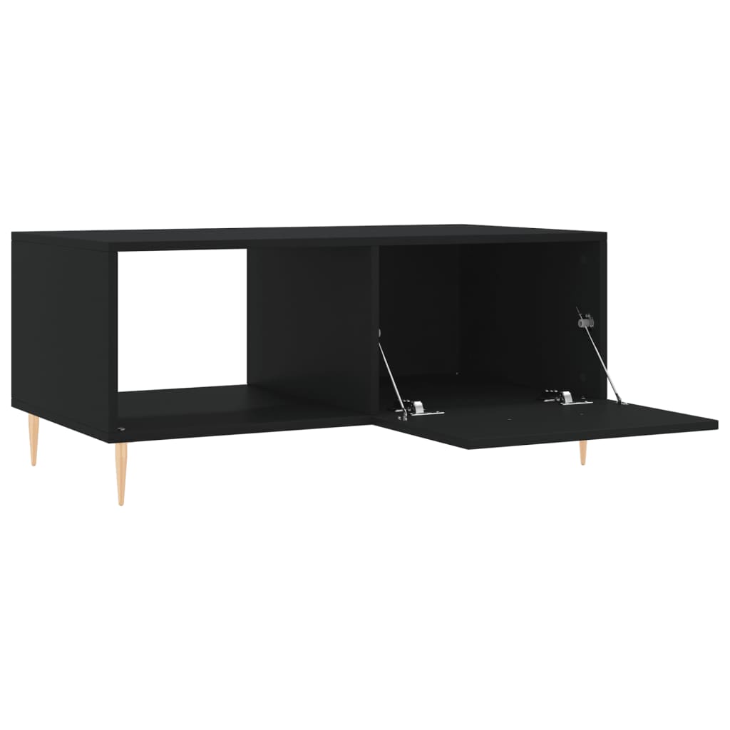 Table basse noir 90x50x40 cm bois d'ingénierie - XIOS