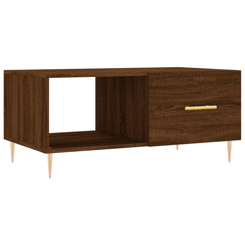 Table basse chêne marron 90x50x40 cm bois d'ingénierie Tables basses vidaXL