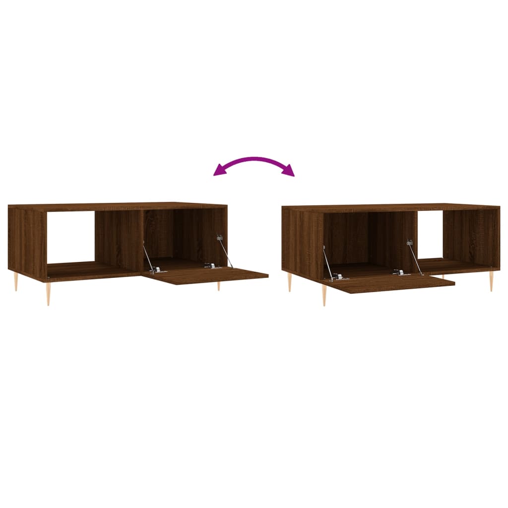 Table basse chêne marron 90x50x40 cm bois d'ingénierie Tables basses vidaXL
