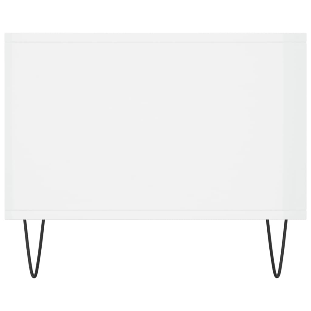 Table basse Blanc brillant 90x50x40 cm Bois d'ingénierie - XIOS