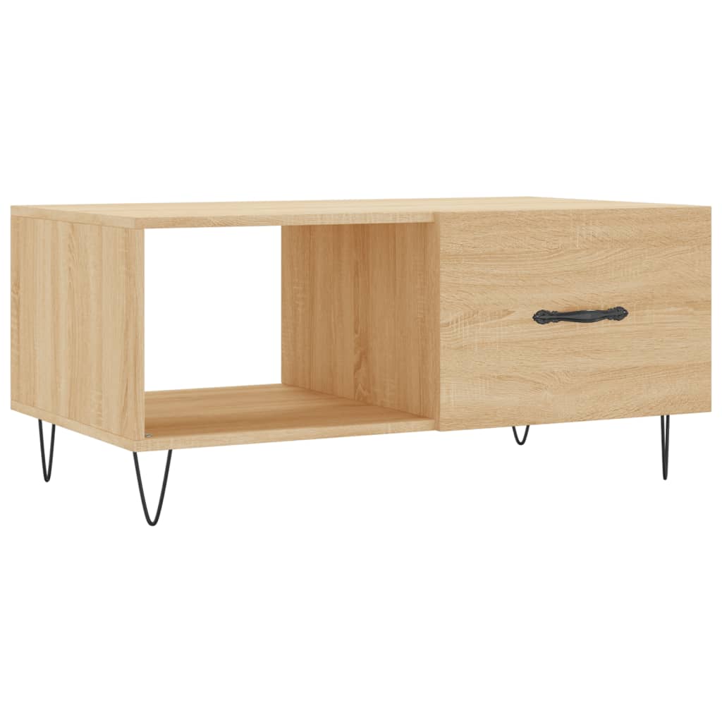 Table basse chêne sonoma 90x50x40 cm bois d'ingénierie - XIOS