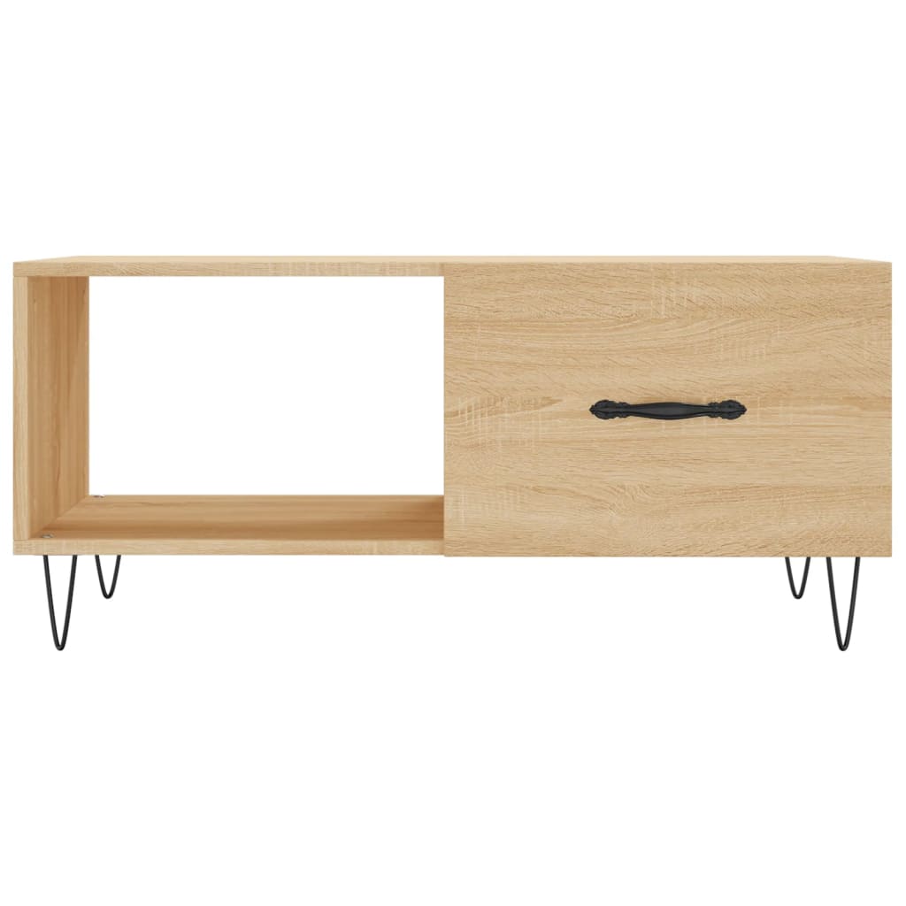Table basse chêne sonoma 90x50x40 cm bois d'ingénierie - XIOS