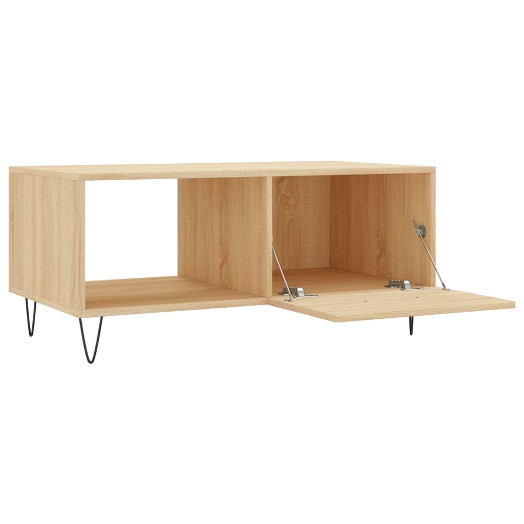 Table basse chêne sonoma 90x50x40 cm bois d'ingénierie - XIOS