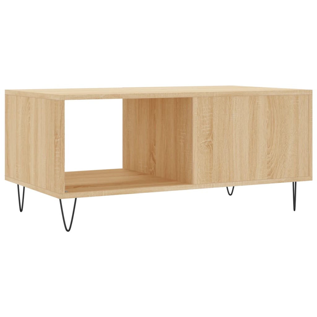 Table basse chêne sonoma 90x50x40 cm bois d'ingénierie - XIOS
