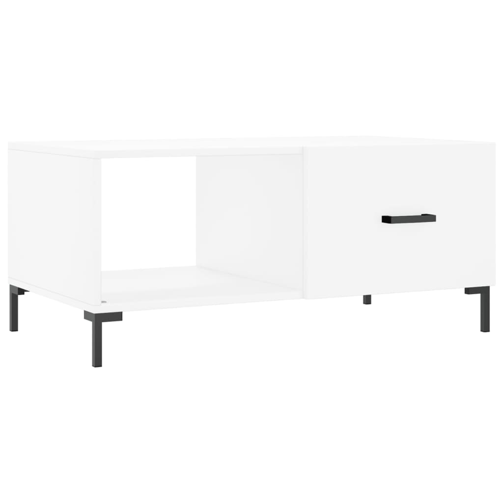 Table basse blanc 90x50x40 cm bois d'ingénierie - XIOS