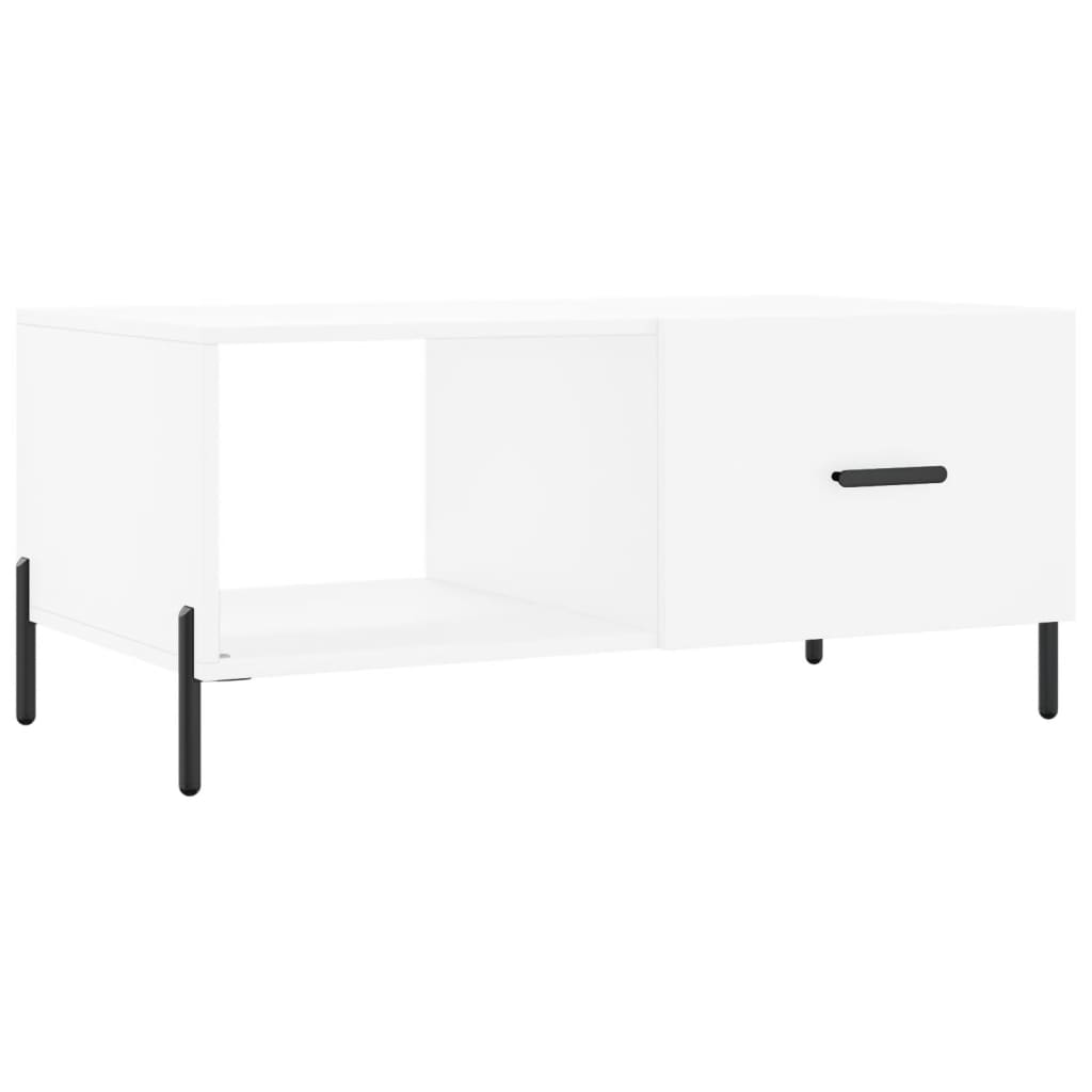Table basse blanc 90x50x40 cm bois d'ingénierie - XIOS