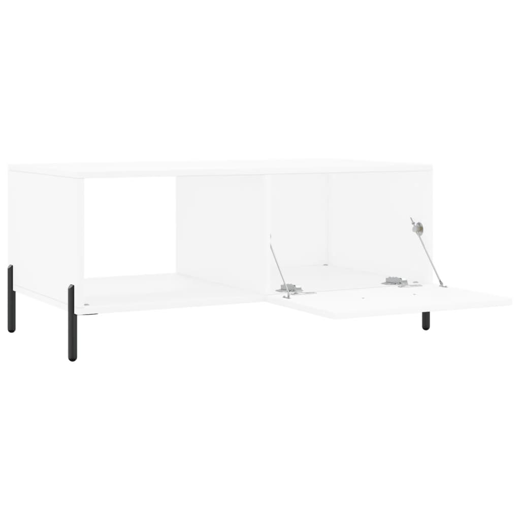Table basse blanc 90x50x40 cm bois d'ingénierie - XIOS