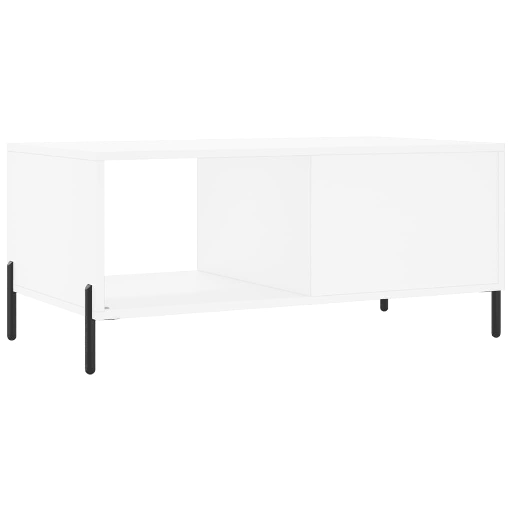 Table basse blanc 90x50x40 cm bois d'ingénierie - XIOS