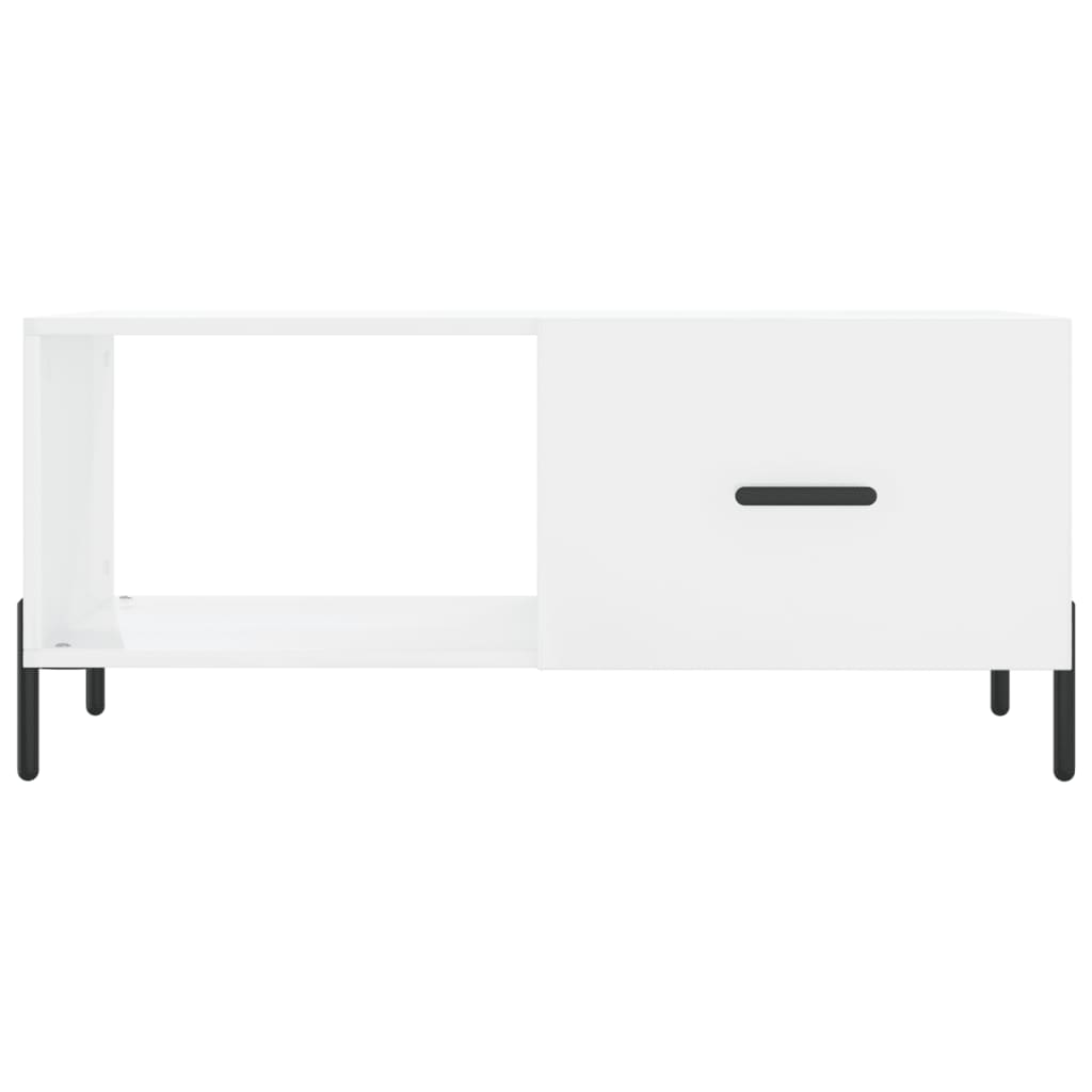 Table basse Blanc brillant 90x50x40 cm Bois d'ingénierie - XIOS