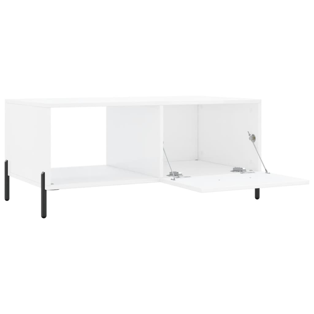 Table basse Blanc brillant 90x50x40 cm Bois d'ingénierie - XIOS