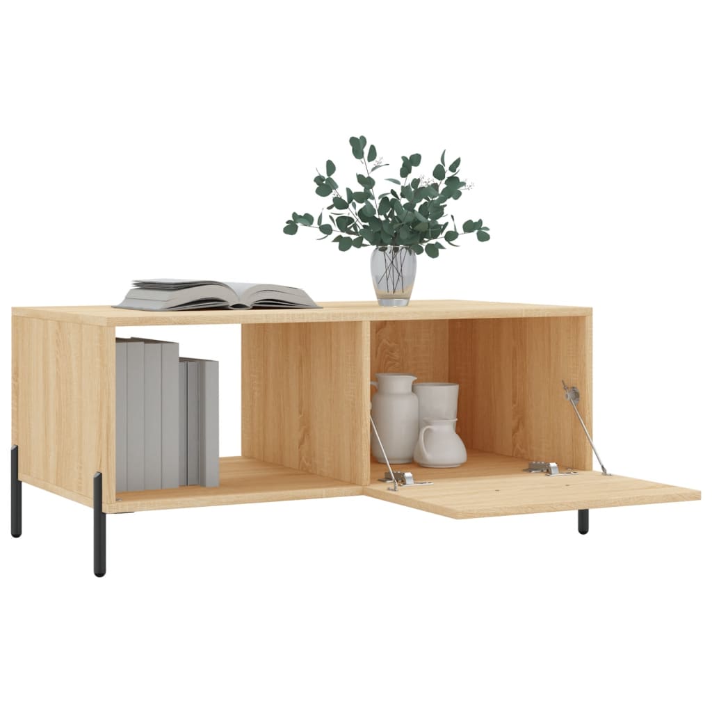 Table basse chêne sonoma 90x50x40 cm bois d'ingénierie - XIOS