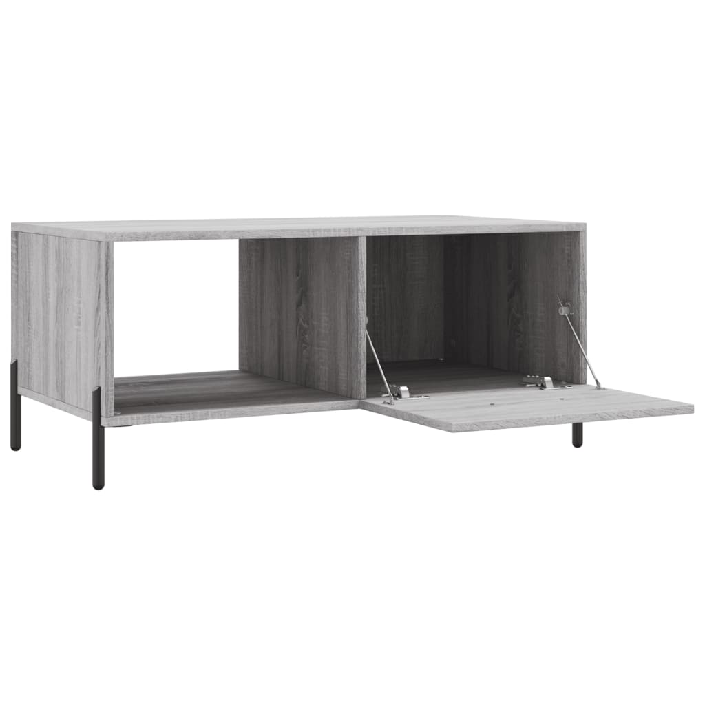 Table basse sonoma gris 90x50x40 cm bois d'ingénierie - XIOS