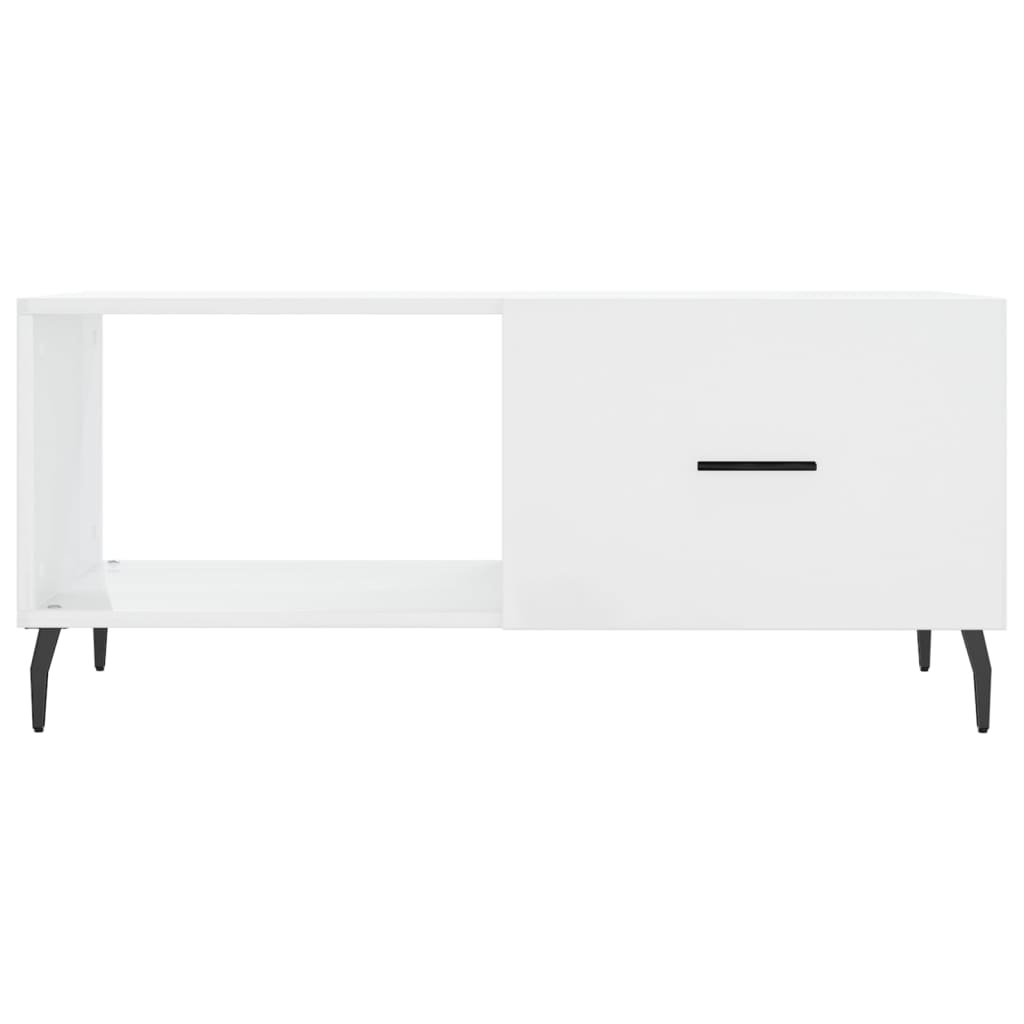 Table basse Blanc brillant 90x50x40 cm Bois d'ingénierie - XIOS