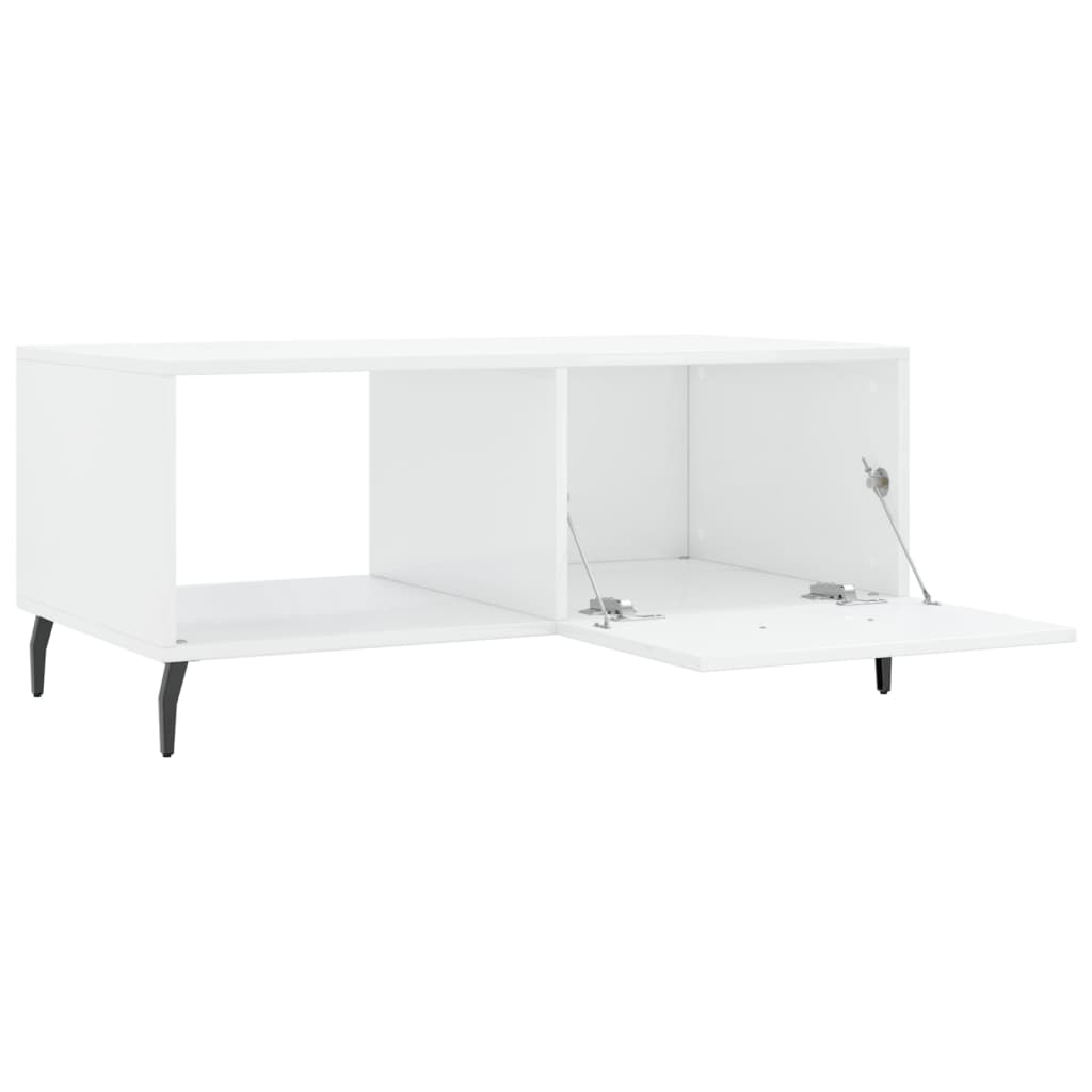 Table basse Blanc brillant 90x50x40 cm Bois d'ingénierie - XIOS
