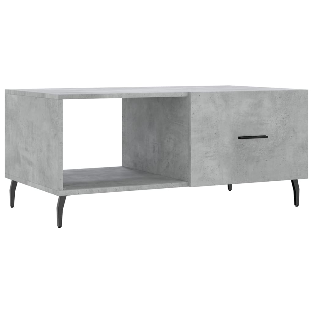 Table basse gris béton 90x50x40 cm bois d'ingénierie - XIOS