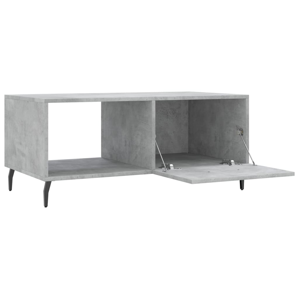 Table basse gris béton 90x50x40 cm bois d'ingénierie - XIOS