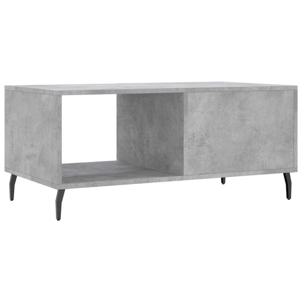 Table basse gris béton 90x50x40 cm bois d'ingénierie - XIOS