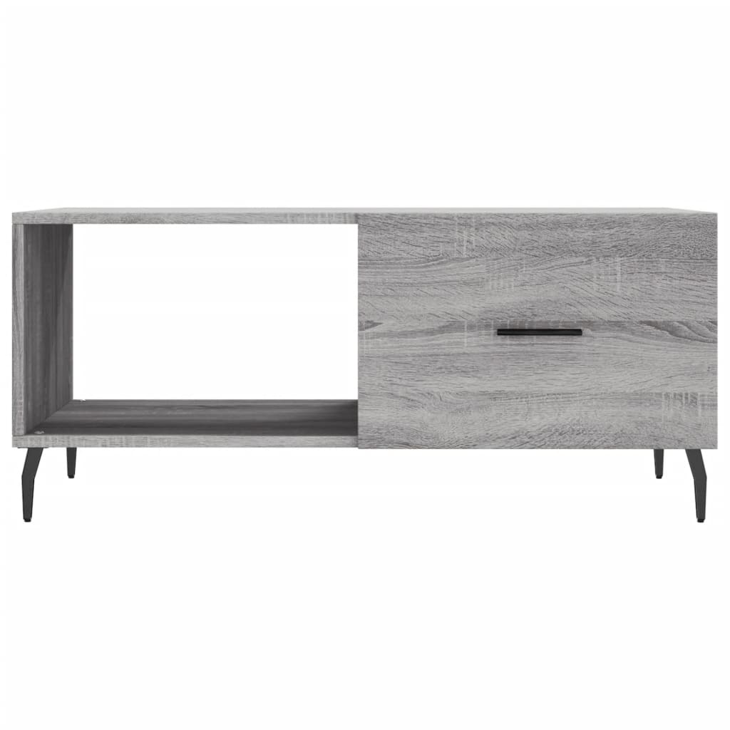 Table basse sonoma gris 90x50x40 cm bois d'ingénierie - XIOS
