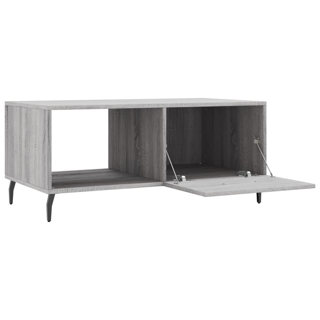 Table basse sonoma gris 90x50x40 cm bois d'ingénierie - XIOS