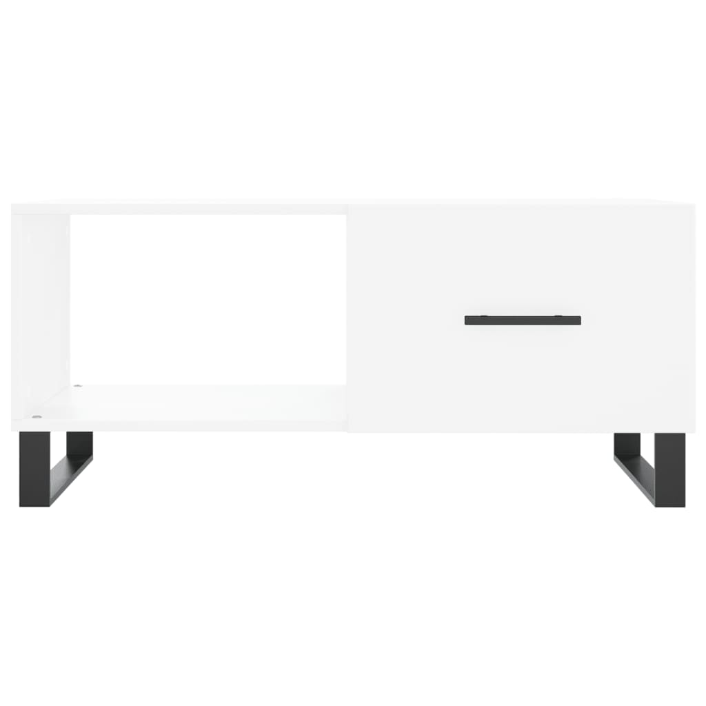 Table basse blanc 90x50x40 cm bois d'ingénierie - XIOS