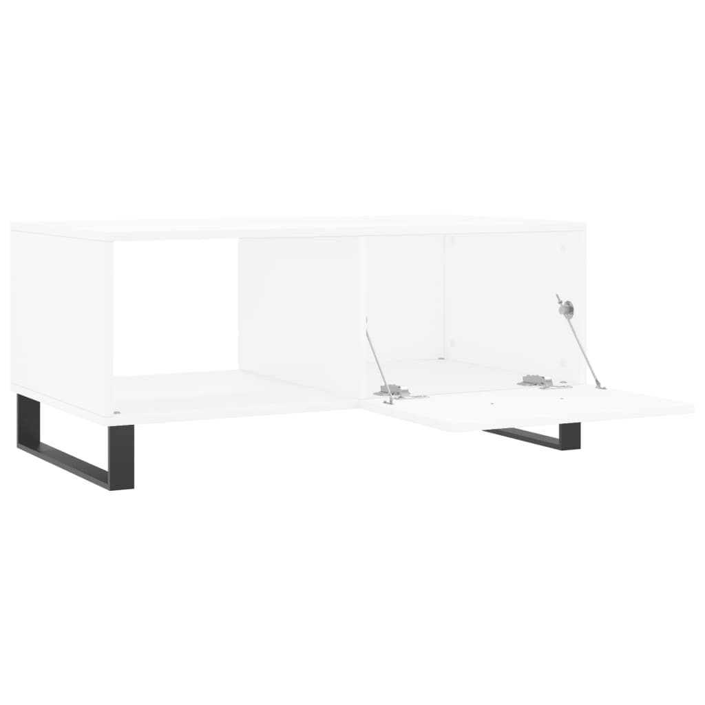 Table basse blanc 90x50x40 cm bois d'ingénierie - XIOS