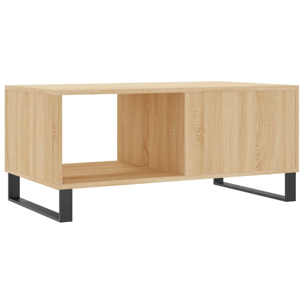 Table basse chêne sonoma 90x50x40 cm bois d'ingénierie - XIOS