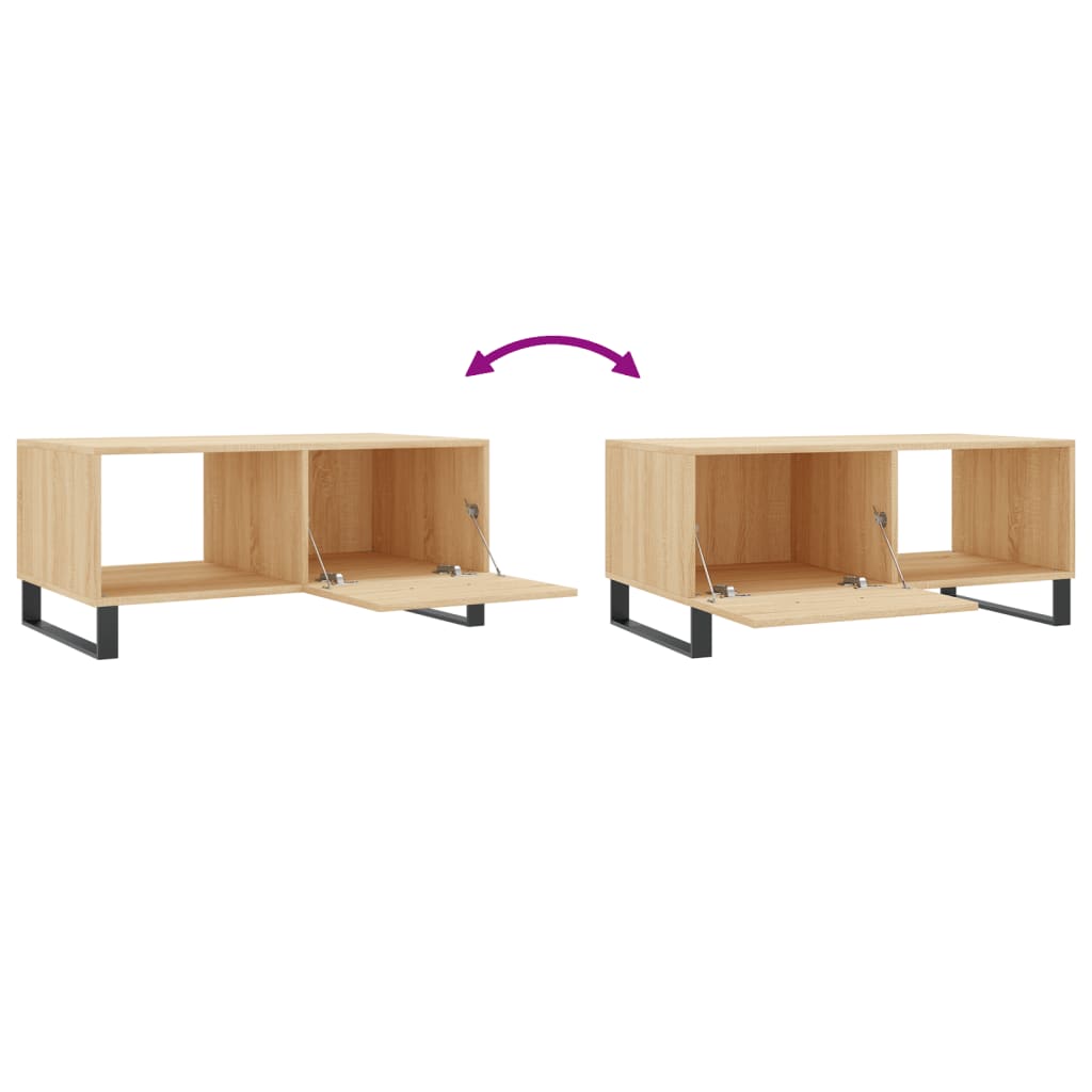 Table basse chêne sonoma 90x50x40 cm bois d'ingénierie - XIOS