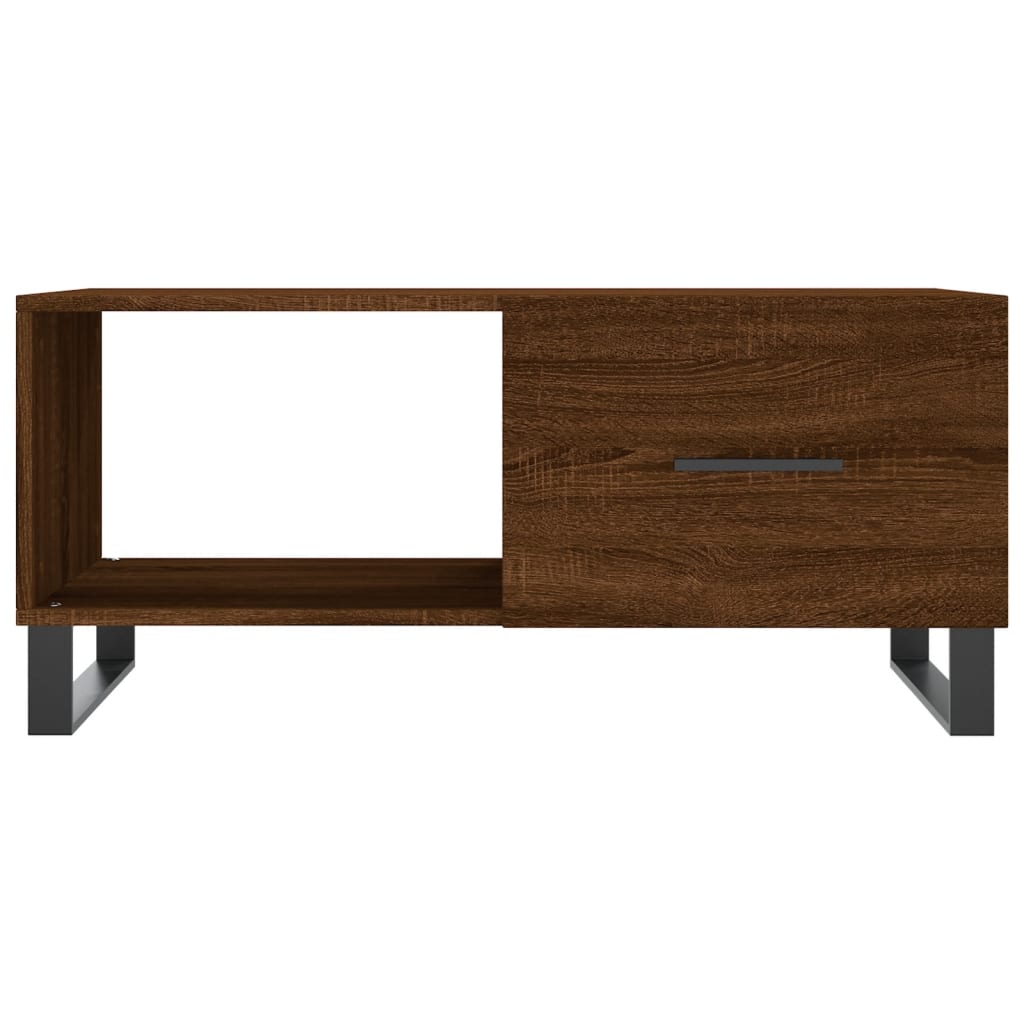 Table basse chêne marron 90x50x40 cm bois d'ingénierie - XIOS