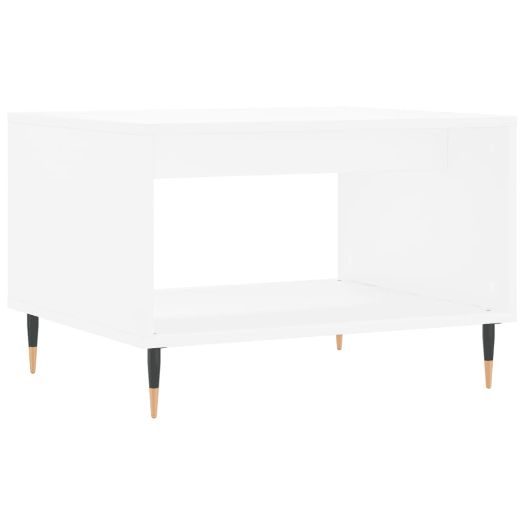 Table basse blanc 60x50x40 cm bois d'ingénierie - XIOS