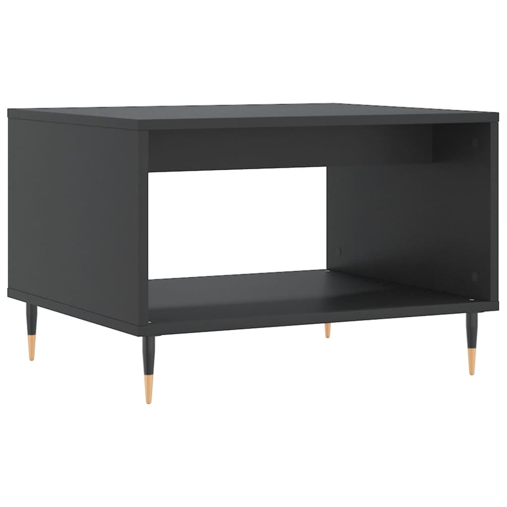 Table basse noir 60x50x40 cm bois d'ingénierie - XIOS